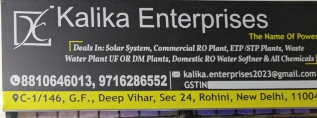 Cover photo of Kalika enterprises Commercial RO & ETP,STP, Chemicals
